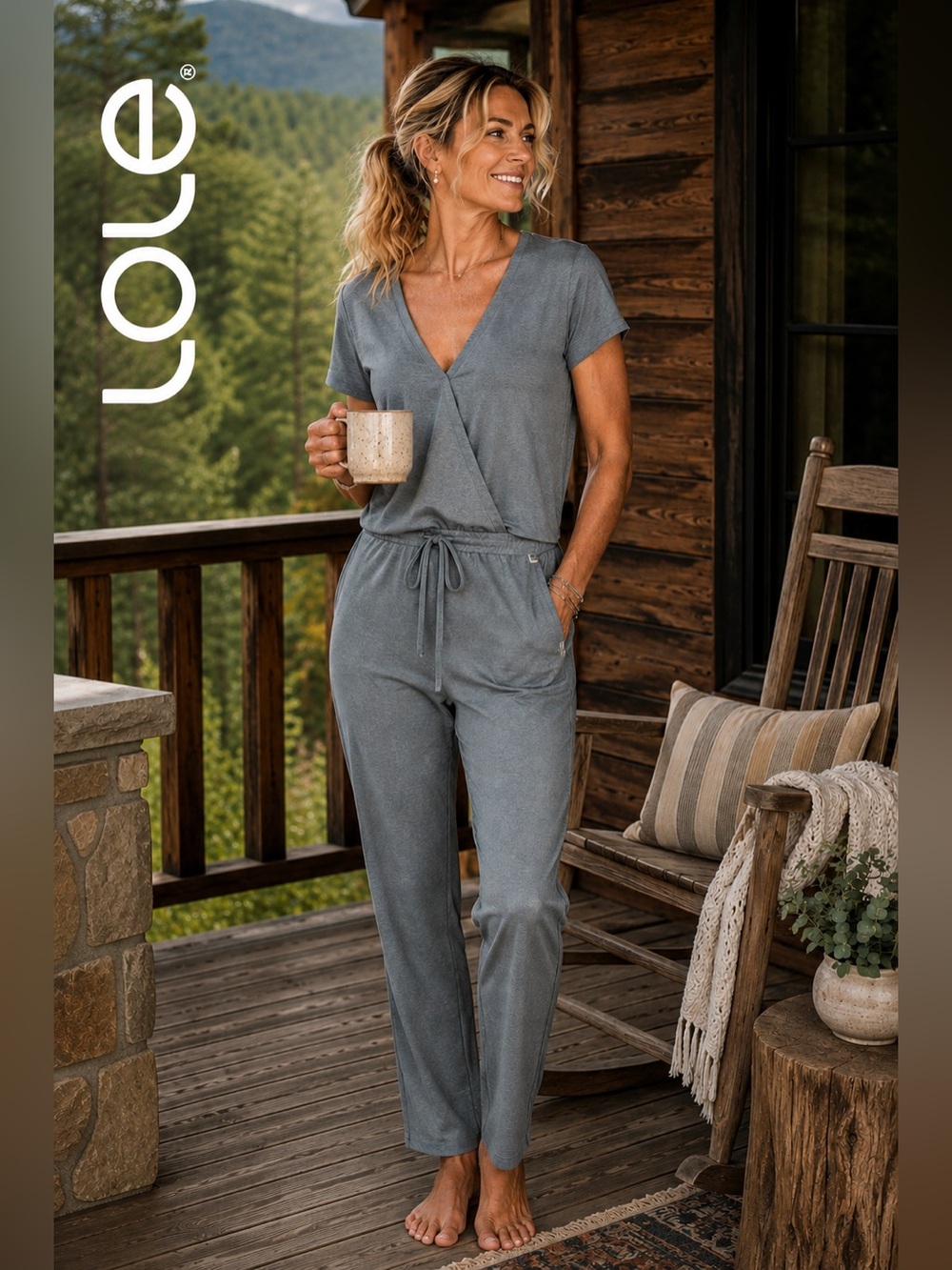 Piper & Scoot,Sage Cross-Chested Jumper,Incredibly Soft,ElasticTie-Waist,S